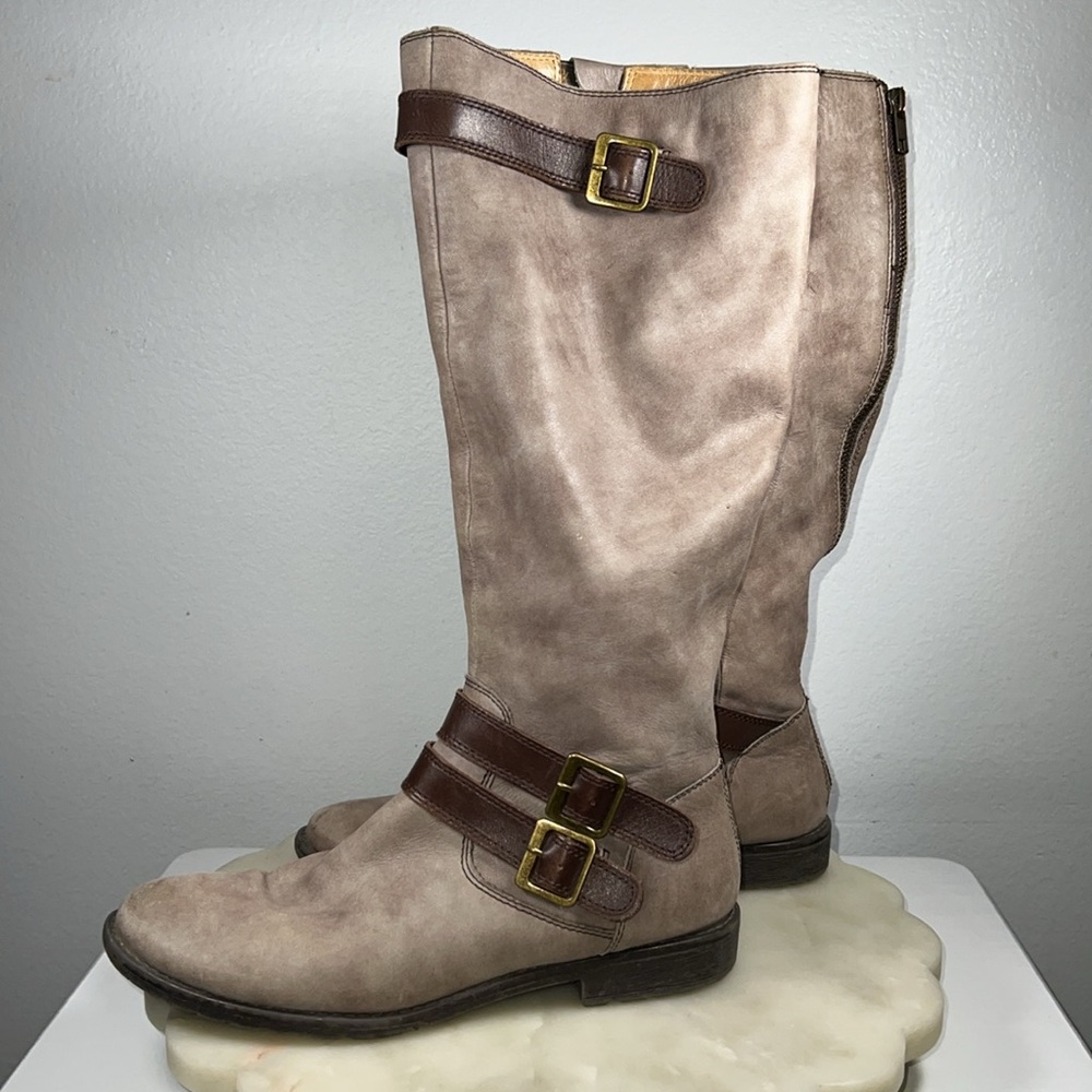 Montana Gavyn Size Grey Leather Riding Boots Sz 8 - Picture 6 of 13